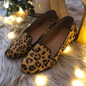 Gorgeous J Crew size 7 loafer tobacco shoe cheetah print camel, brown black